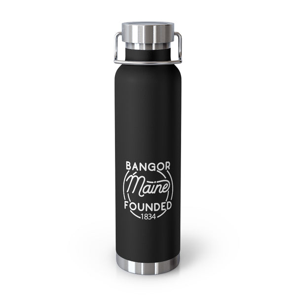 22oz Vacuum insulated tumbler for Bangor, Maine in Black