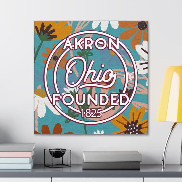 24x24 artwork of Akron, Ohio in context -Charlie design