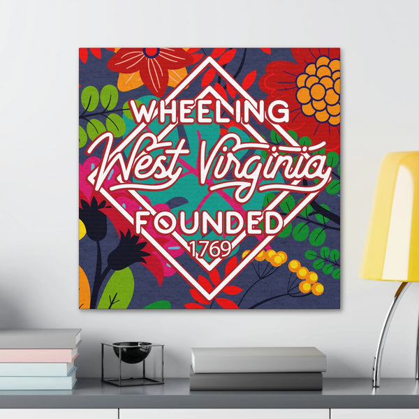 24x24 artwork of Wheeling, West Virginia in context -Alpha design