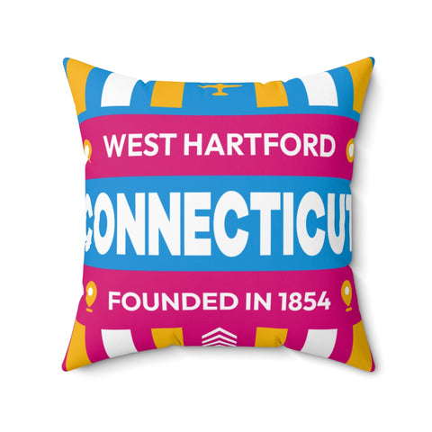 West Hartford Connecticut - Polyester Square Pillow