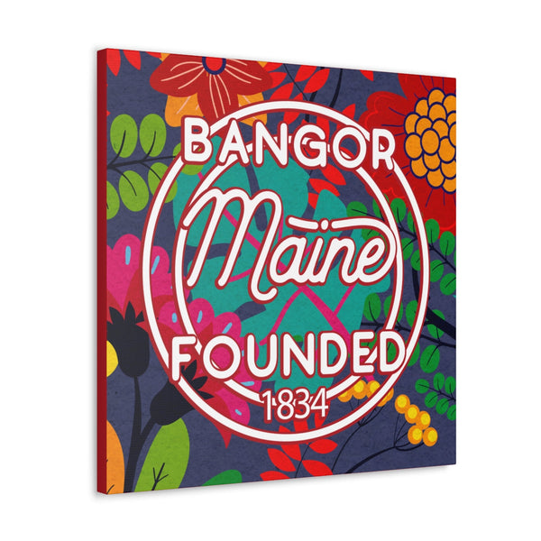 24x24 artwork of Bangor, Maine -Alpha design