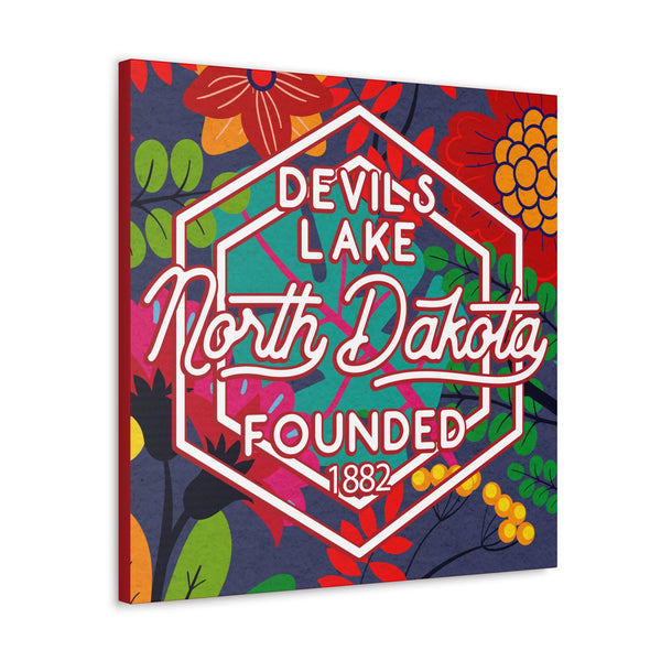 24x24 artwork of Devils Lake, North Dakota -Alpha design