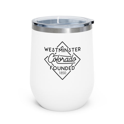 12oz wine tumbler for Westminster, Colorado in White