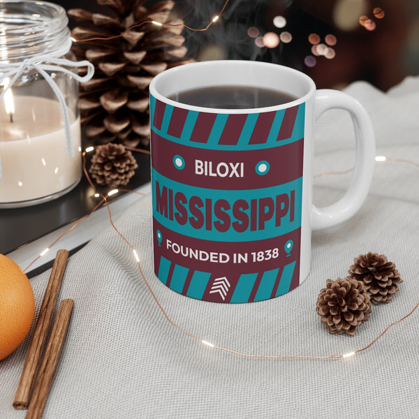 11oz Ceramic mug for Biloxi, Mississippi in context