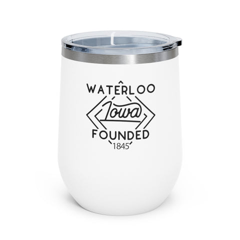 12oz wine tumbler for Waterloo, Iowa in White