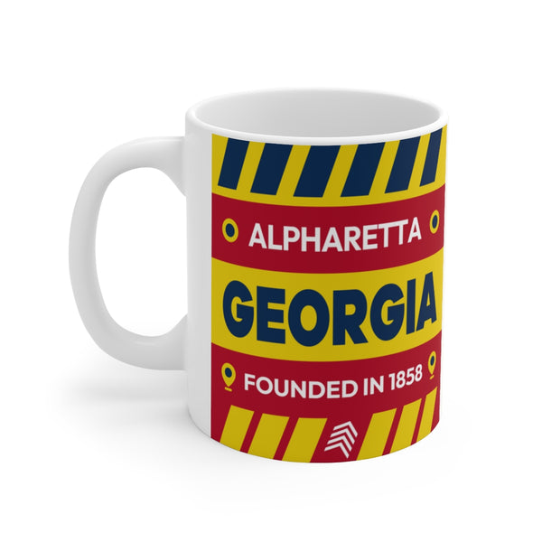 11oz Ceramic mug for Alpharetta, Georgia Side view