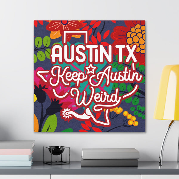 24x24 artwork of Austin, Texas in context -Alpha design