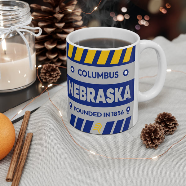 11oz Ceramic mug for Columbus, Nebraska in context
