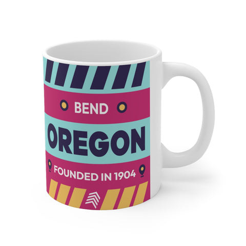 11oz Ceramic mug for Bend, Oregon Side view