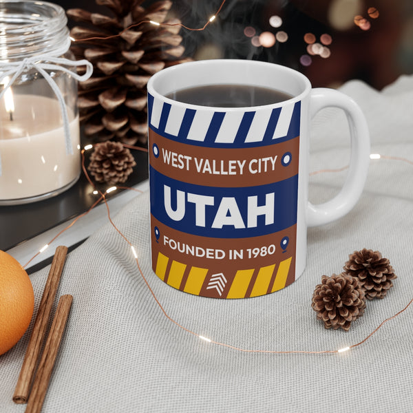 11oz Ceramic mug for West Valley City, Utah in context