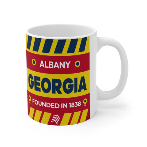11oz Ceramic mug for Albany, Georgia Side view