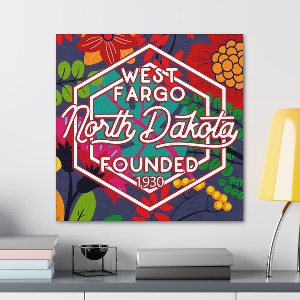 24x24 artwork of West Fargo, North Dakota in context -Alpha design