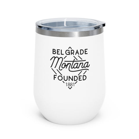 12oz wine tumbler for Belgrade, Montana in White