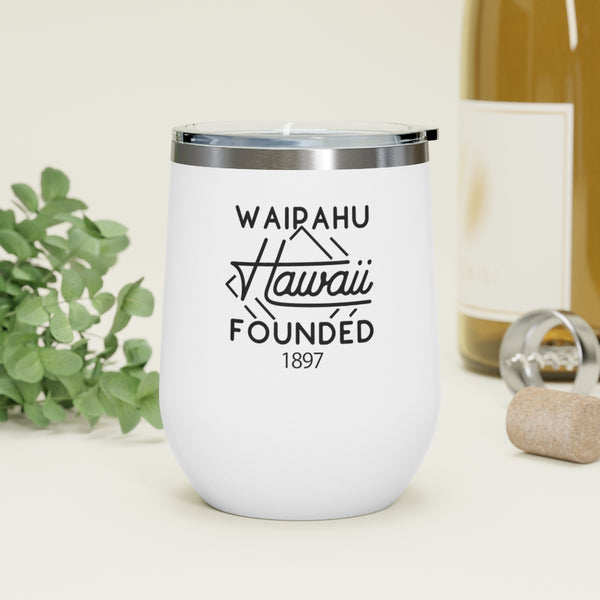 12oz wine tumbler for Waipahu, Hawaii in context -White