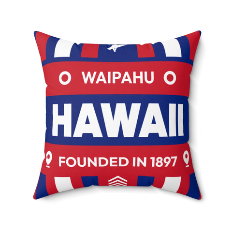 20"x20" pillow design for Waipahu, Hawaii Top view.