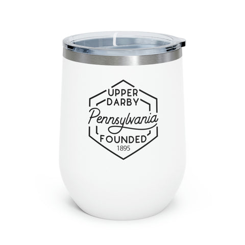 12oz wine tumbler for Upper Darby, Pennsylvania in White