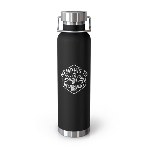 22oz Vacuum insulated tumbler for Memphis, Tennessee in Black
