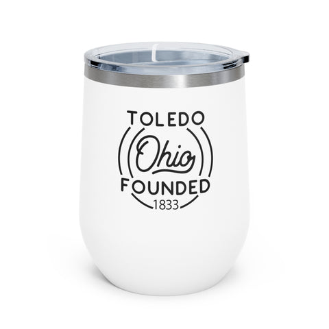 12oz wine tumbler for Toledo, Ohio in White