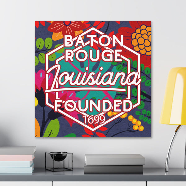 24x24 artwork of Baton Rouge, Louisiana in context -Alpha design