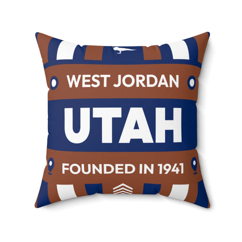 20"x20" pillow design for West Jordan, Utah Top view.