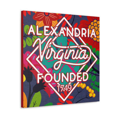 24x24 artwork of Alexandria, Virginia -Alpha design