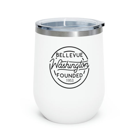 12oz wine tumbler for Bellevue, Washington in White