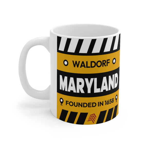 11oz Ceramic mug for Waldorf, Maryland Side view