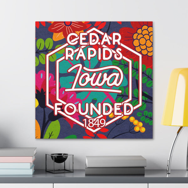 24x24 artwork of Cedar Rapids, Iowa in context -Alpha design