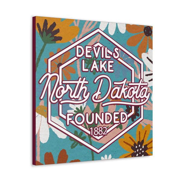 24x24 artwork of Devils Lake, North Dakota -Charlie design