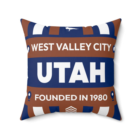 20"x20" pillow design for West Valley City, Utah. Top view.