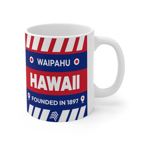 11oz Ceramic mug for Waipahu, Hawaii Side view