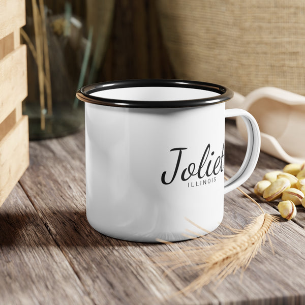 12oz enamel camp cup for Joliet, Illinois in context