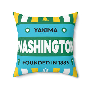 20"x20" pillow design for Yakima, Washington Top view.