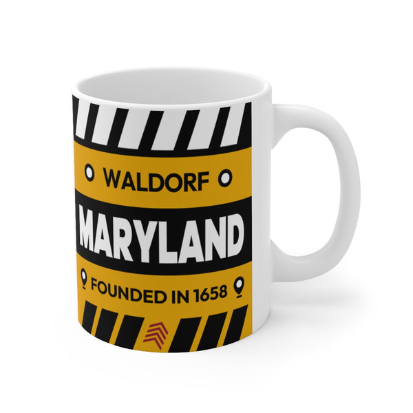 11oz Ceramic mug for Waldorf, Maryland Side view
